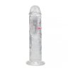 LED Vibrating Straight Cock - 8 / 20 cm - Transparent